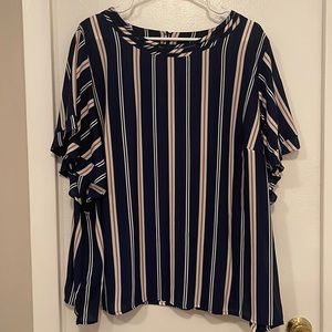 NWT Liz Claiborne Flutter Sleeve Blouse - 2X